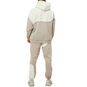 Conjunto Deportivo Personalizado de Felpa con Paneles, Talla Grande, para Hombre y Mujer, al por Mayor, Sudadera con Capucha, Conjunto de 2 Piezas para Correr - Product Image 2