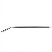 Aiguille de Redon 19,5 cm (7-3/4 pouces) 18 Charr, pointe légèrement courbée, extrémité filetée, instrument chirurgical pour interventions médicales