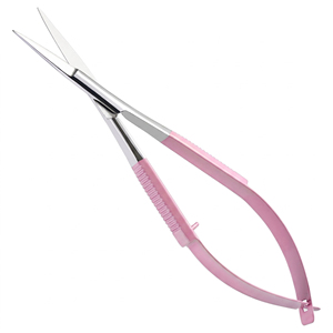 Private Label Double Action Micro Spring Scissors Extra Sharp <b>Nail</b> Art Cuticle Cutter Lash <b>Extension</b> Pink Handle Cuticle Trimmer - Product Image 6
