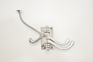 UNICA <b>Chrome</b> Plated Wall Mounted Coat <b>Hook</b> 3 Swivel <b>Hooks</b> for Clothing Modern Design Rust Resistant Waterproof Eco-Friendly - Product Image 5