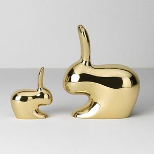 Figurines d'éléphant dorées, sculpture animale moderne, décor de table plaqué or fait main pour salon, 3 pièces - Product Image 3