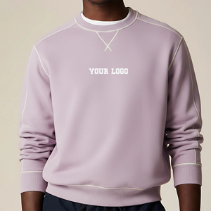 เสื้อสเวตเชิ้ตคอกลมผู้ชาย สีพื้น ผ้าถัก คอตตอน ทรงปกติ สวมใส่สบายๆ สำหรับฤดูใบไม้ร่วงและฤดูหนาว แขนยาว - Product Image 4