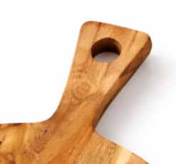 Tabla de cortar redonda de bambú creativa, tamaño y color personalizables, duradera con mango de madera, ecológica, apta para lavavajillas, 1.5 cm de grosor. - Product Image 2