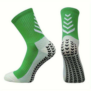 Chaussettes de sport pour hommes avec motif géométrique, antidérapantes, tricotées, pour l'été - Product Image 1