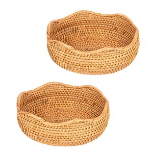 Premium Eco-friendly Handmade Vintage Wicker Rattan <b>Bread</b> <b>Basket</b> & Tray Decorative for Home Gift Use PHU HAO Brand Hanoi Origin - Product Image 1