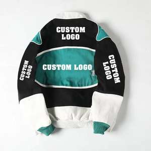 Chaqueta Bomber Bordada Personalizada para Hombre de NESTA SPORTS OEM, Chaqueta de Motociclista Vintage de Alta Calidad con Botones y Bloques de Color - Product Image 6