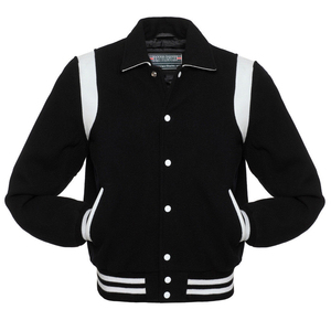 แจ็คเก็ต Varsity Letterman หนังวัว แต่งขนฟ็อกซ์ที่ไหล่ ไซส์ใหญ่ ระบายอากาศได้ดี ผลิตในปากีสถาน สำหรับฤดูหนาว - Product Image 5