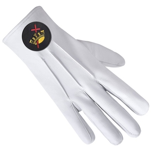Premium Lady Knights HoTC Leather Ceremony <b>Gloves</b> Black Patch - Product Image 3