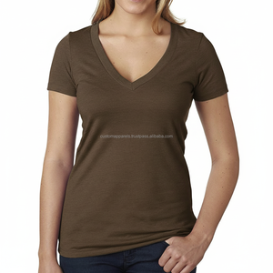 Camiseta de Algodón Transpirable Personalizada para Mujer, con Mangas Cortas, Suave, Veraniega, al por Mayor - Product Image 5