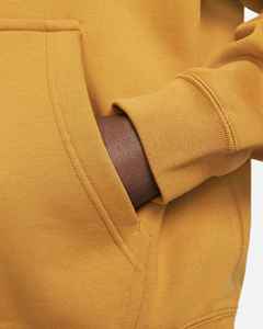 Sudadera con Capucha para Hombre, Color Mostaza, Corte Regular, Color Sólido, Felpa de Algodón, Informal, con Bolsillo Delantero, Impresión Digital Invernal - Product Image 4