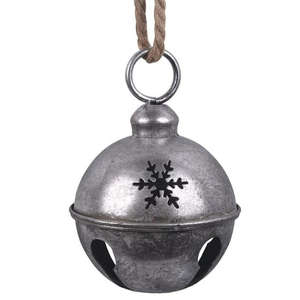 Cloche en métal rustique clé personnalisée et flocon de neige conception suspendus ornement de noël maison et jardin décoration cloches vente chaude - Product Image 1