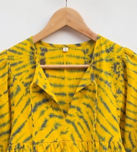 Women's Woven Tie Dye Lace Cotton <b>Blouse</b> Balloon Sleeve Tassel Bohemian V-neck Loose Fit <b>Christmas</b> All Seasons - Product Image 2
