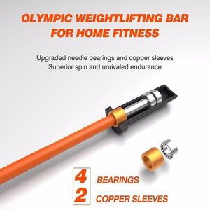 For Olympic 4Ft Solid Iron Fitness Barbells Weightlifting Barbell with Bar Plates - Product Image 5