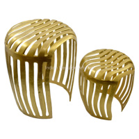 Tables basses en aluminium au design moderne, accent doré, meubles de salon, haute qualité, nouveau design, marque IHA