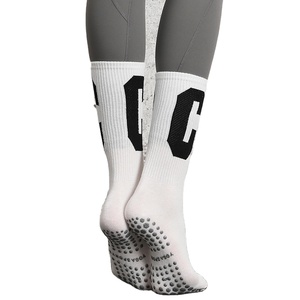 Custom Logo 100% Cotton Pilates Anti-slip Glue-free Sports <b>Long</b> Yoga <b>Socks</b> Customized Unisex Compression Sports <b>Socks</b> - Product Image 1