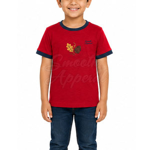 เสื้อยืดเด็กผ้าฝ้าย 100% ซักแล้ว ใส่สบาย ดีไซน์ทันสมัย แขนสั้น เหมาะสำหรับใส่ไปโรงเรียนและใส่ในชีวิตประจำวัน คุณภาพพรีเมียม - Product Image 3