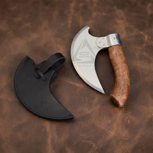 Accessoires de cuisine de qualité supérieure, hache à pizza en acier inoxydable avec manche en bois, taille et couleur personnalisables - Product Image 1