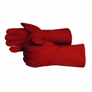 Gants de soudure en cuir de vachette pleine fleur de qualité supérieure, robustes, pour la sécurité industrielle, la protection des mains, la lutte contre les incendies et le barbecue - Product Image 4