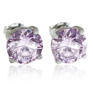 Wholesale Hip Hop Jewelry 7MM Gold Plated Brilliant Cut Color Iced Cubic Zircon Diamond IGI Certified 925 <b>Silver</b> <b>Stud</b> Earrings - Product Image 1