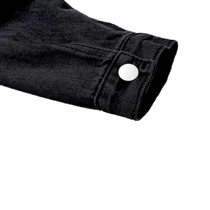 Men's Loose Fit Long Sleeve <b>Denim</b> <b>Jacket</b> for Side Pockets Button Decoration Vintage Casual Wear <b>Denim</b> <b>jacket</b> - Product Image 4