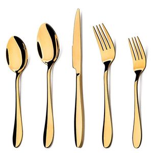 Ensemble élégant de couverts en métal pour cuisine, ustensiles en acier inoxydable durables pour table à manger, restaurant, hôtel et restauration - Product Image 6