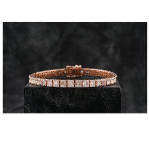 Bracelet cubain de créateur en argent sterling 925, bijoux inspirés des diamants pour hommes et femmes, mariages, anniversaires et fêtes - Product Image 1