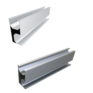 Profilé en aluminium extrudé direct usine, support de rail solaire AL6005-T6 26x50mm, anodisé sablé, longueur standard 4,2m, pour montage - Product Image 1