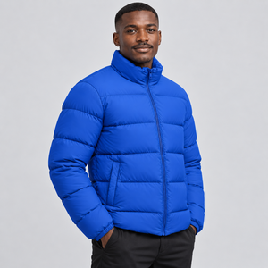 Chaqueta de Plumón para Hombre, de Invierno, Cálida, Gruesa, Sólida, Estilo Casual, Ajustada, con Cierre y Bolsillos - Product Image 4