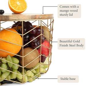 Grand panier de rangement rectangulaire en métal, organisateur polyvalent pour la maison et le placard - Product Image 3