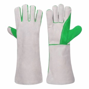 CAPTAIN INDUSTRY CI-WG-107 Guantes de Soldador Unisex de Cuero Vacuno Resistentes al Calor, Impermeables, Antideslizantes y con Protección UV para Dedos Completos - Product Image 2