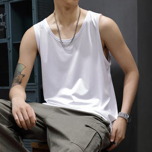 Camiseta Deportiva Casual Nesta para Hombre, Transpirable, de Secado Rápido, para Gimnasio y Fitness, Blanca, sin Mangas - Product Image 1