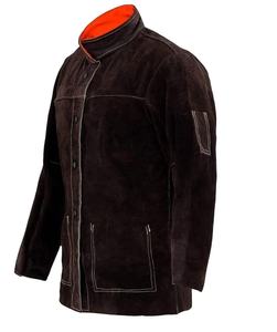 Veste de soudeur confortable en cuir de vachette, vêtements de protection résistants à la chaleur en coton, équipement de sécurité pour les soudeurs - Product Image 4