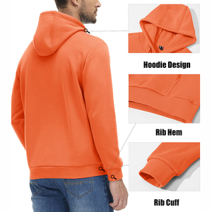 Sweat-shirts à capuche pour hommes, mode printemps automne, sweat-shirts décontractés, sweat-shirts de couleur unie, qualité supérieure - Product Image 6
