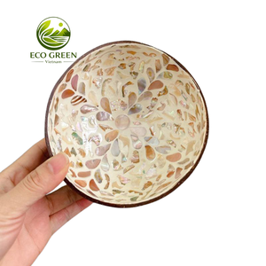 Nuevo Diseño 2026: Cuenco Artesanal de Cáscara de Coco con Incrustaciones de Madreperla – Cuenco Ecológico para Servir, Comunidad de Comedores Sostenibles - Product Image 3
