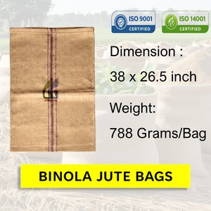 96x68 cm 788g Jute Sack for Wheat <b>Flour</b> Food-grade Burlap Sack Agriculture Packaging Wholesale Goodman Global Bangladesh - Product Image 2