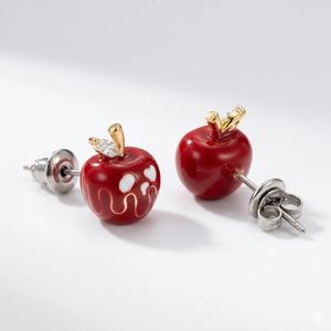 Pendientes de Manzana con Esmalte de Colores Vibrantes, Joyería Veraniega para Mujer, Ideal para Vacaciones en la Playa - Product Image 5
