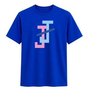 เสื้อยืดสีน้ำเงินรอยัล ผ้าฝ้าย คอกลม แขนสั้น แฟชั่นสำหรับทุกเพศ สวมใส่สบายทุกวัน ผ้าเนื้อนุ่มคลาสสิก - Product Image 1