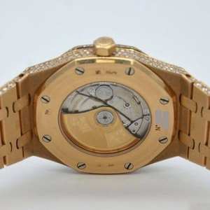 Montre BOJ A.P.53 entièrement en or jaune, cadran à aiguilles, mouvement automatique, diamants VVS, moissanite, montre pour homme, montre de luxe, montre à prix bas - Product Image 5