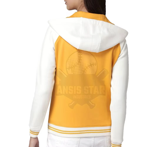 Wholesale Women Winter Knitted <b>Cropped</b> Hoodie Oversized <b>Zip</b> Fashion Hoodies Front Logo Heavyweight 100% Cotton OEM Manufacturer - Product Image 2