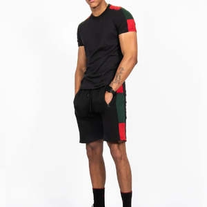 Body <b>Fitted</b> <b>T</b>-<b>Shirt</b> and Short Set Made In Cotton Polyester Tight 100% Cotton Breathable Men's Sports Casual <b>T</b> <b>Shirt</b> Plain Dyed - Product Image 4