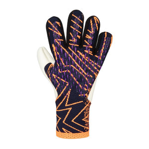 Guante de Portero Personalizado de Color Naranja y Morado con Malla Completa en los Dedos, Elástico y de Corte Negativo - Product Image 2