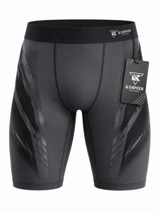 Compression Shorts Running Gym Workout Wear Reasonable Men's Solid Casual Athletic Base Layer Stretch Fabric Breathable - Product Image 5