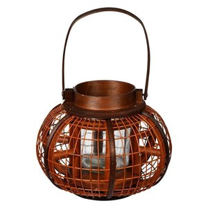 Portavelas de Hierro Forjado Estilo Antiguo con Panel de Vidrio para Centro de Mesa de Boda Rústico, Decoración del Hogar - Product Image 5