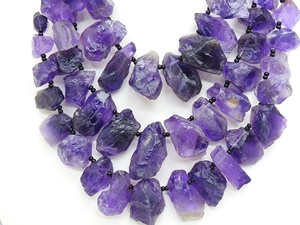 Amethyst Rough Bead-Slice Stick Nugget-Loose Raw <b>Stone</b> Briolette-8Inches 10-25MM Long Approx-Wholesaler Supplies-Natural <b>Stone</b> - Product Image 6