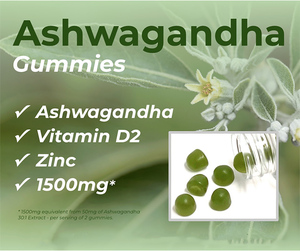 Latest Stock Arrival of 100% Natural Cherry Flavor Ashwagandha <b>Gummy</b> <b>Candy</b> with D2 Zinc for Immune & Stress Support - Product Image 5