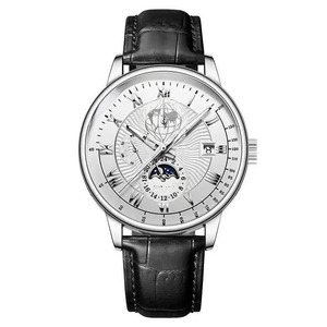 Reloj de Pulsera para Hombre, Elegante y Exquisito, de Lujo, con Correa de Cuero Vacuno, Deportivo, Casual, Mecánico Automático - Product Image 1