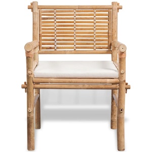 Wholesale <b>Bamboo</b> Armchair Outdoor Indoor Patio Chair with Cushion Natural Durable Garden Furniture OEM ODM Made in Vietnam - Product Image 2