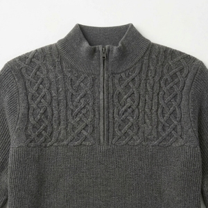 Sudadera de Moda para Hombre, Color Sólido, Casual, con Cuello Alto y Cierre de Cremallera 1/4, Manga Larga, 320gsm - Product Image 5