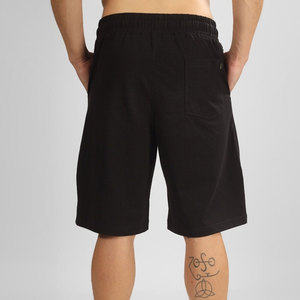Shorts Bermuda Homme Noir à Imprimé Floral Taille Mi-Haute avec Cordon de Serrage Style Décontracté Logo Rose Tricoté Respirant - Product Image 3