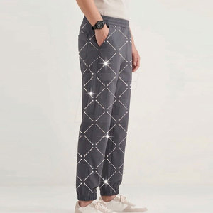Fashion Forward Men <b>Trousers</b> With Rhinestone Stone Slim Fit Modern Casual Styling And Eye Catching Decorative Details - Product Image 4